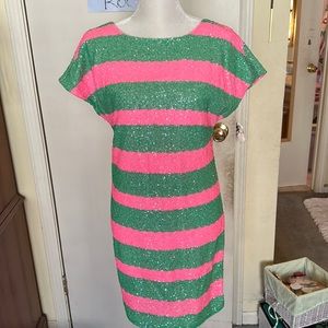 Lily Pulitzer Sparkle Pink and Green Dress